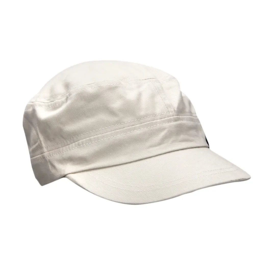 

Flat Roof Military Hat Unisex Fashion Hat Cadet Patrol Bush Hat Baseball Field Cap Adjustablem808