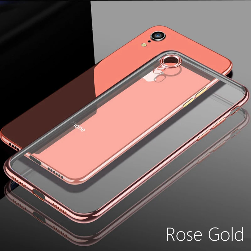 Мягкий прозрачный чехол с покрытием для iphone XR XS MAX X 10 7 8 Plus 6 6s SE 5|Бамперы| |