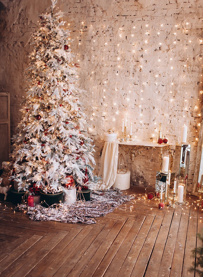 6.5X10FT-Happy Christmas Tree Gift Photography Backdrops Flags Wood Floor Photo Studio Background 6.5X10FT-Happy Christmas Tree Gift Photography Backdrops Flags Wood Floor Photo Studio Background