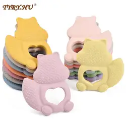 1pc Squirrel Teether Food Grade Silicone Cartoon Teether Nursing Gift BPA Free DIY Baby Teething Teether Toy Accessories Ring