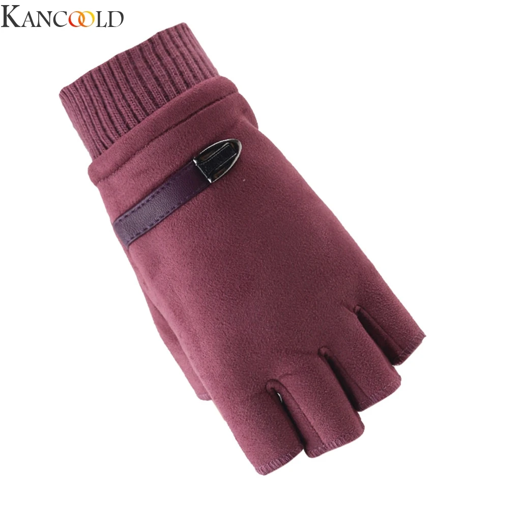 KANCOOLD, одноцветные, без пальцев, стрейч-перчатки, захват, захват, спортивные, Половина перчатки, для велоспорта, противоскользящие, мужские, женские, половина пальцев, перчатки