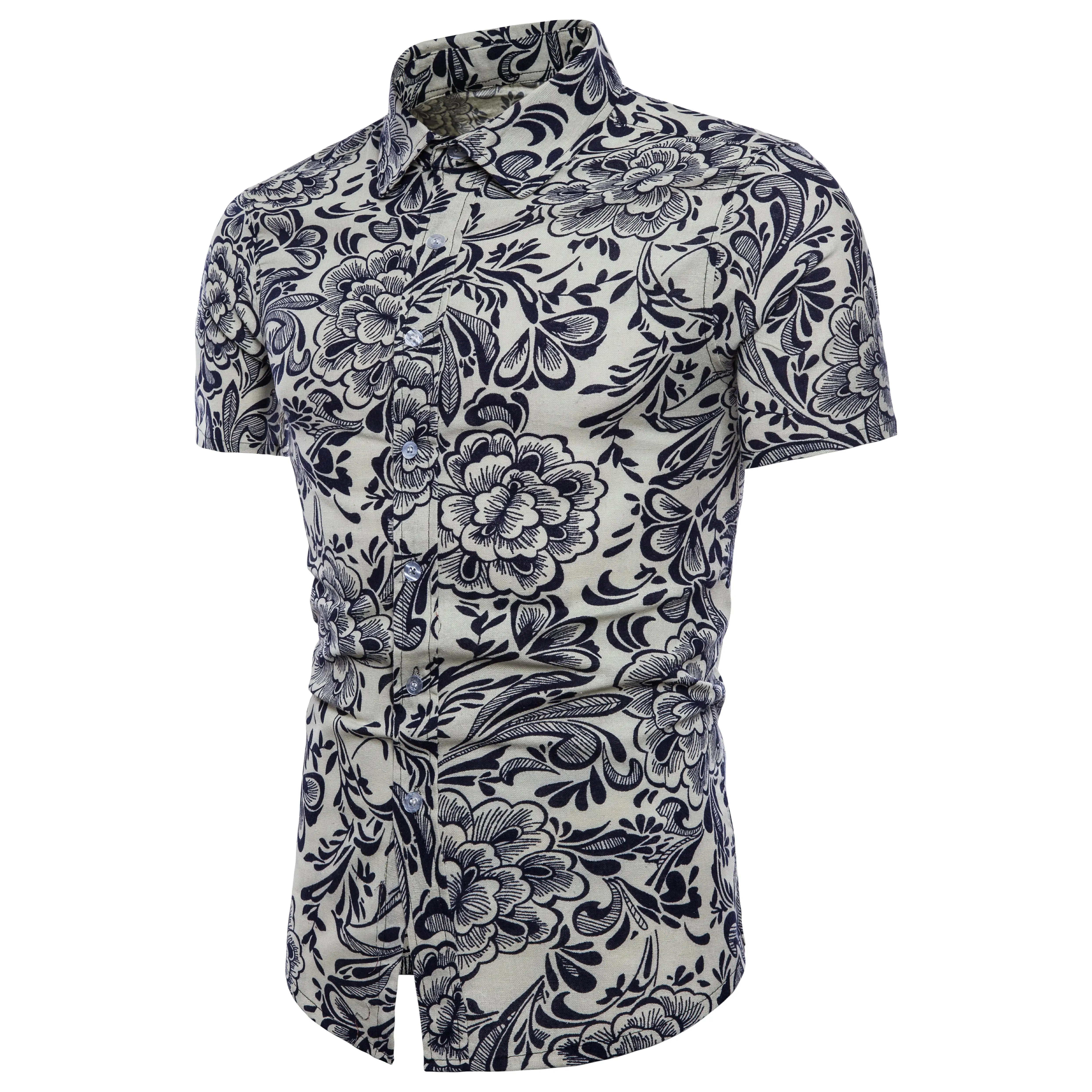 Camisa повседневная одежда для манги corta de algodn y lino de solapa de manga corta nueva camisa популярная одежда для манги hombre camisa de hombre