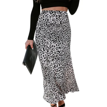 

VICABO Women's skirt Mid-length Long Leopard Printed Sexy Skirts Women Summer Clothing Casual Hip-Skirt