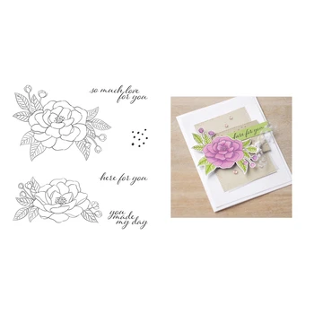 

2020 New Metal Cutting Dies and Scrapbooking For Paper Making Floral Love Embossing Frame Card Craft Clear Stamps Stampin Up Set