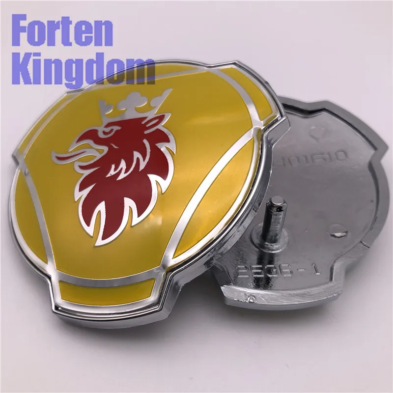 Forten Kingdom 1 шт. для Scania желтый красный 80 мм ABS грузовик на заказ передняя решетка, эмблема на решетку значок 1401610