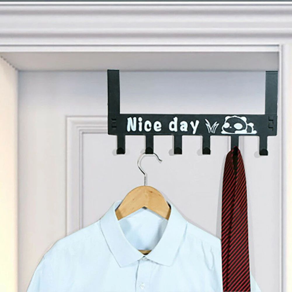 Лидер продаж крючок вешалка крючок двери для хранения подвесная полка с 6 крючков держатель Домашний Органайзер для Полотенца крючки для сумок