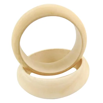 

2 Pieces Untreated Wood DIY Bracelet Necklace Self-Nifty Bangle