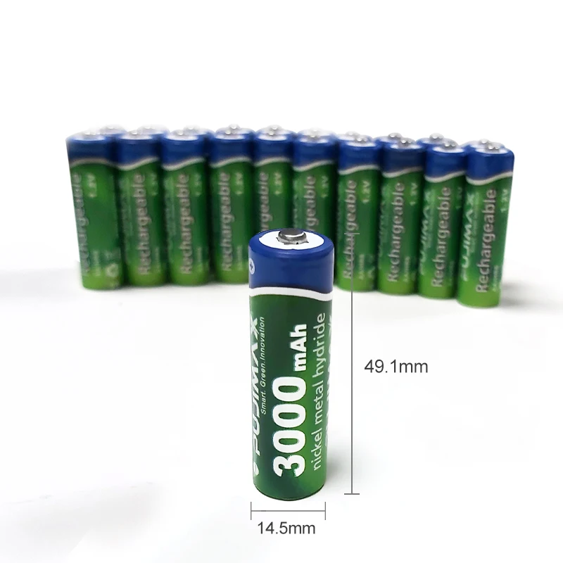 Аккумуляторная батарея PUJIMAX AA, 1,2 в, 3000 мА/ч, 12 шт., предварительно Заряженная перезаряжаемая ni mh Аккумуляторная батарея для микрофона камеры