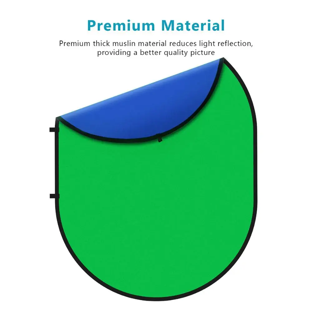 Skup Neewer 2 in 1 Chromakey zielony kluczowania kolorem niebieski składany tło składany odwracalne tła 5x7 stóp 1.5x2 metrów \\