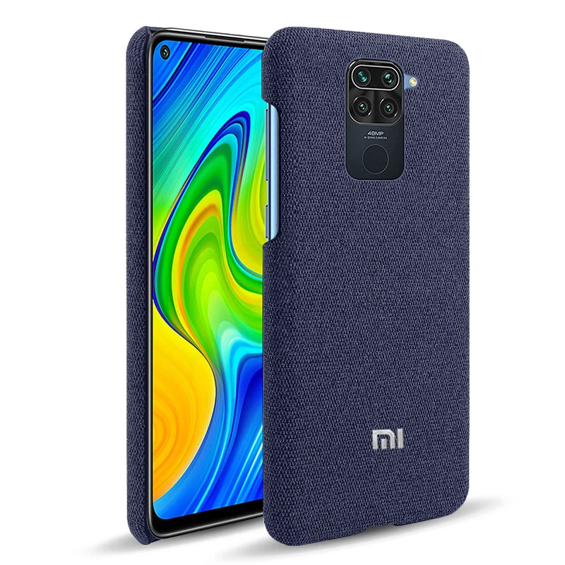 Тканевый кожаный чехол для XIAOMI Redmi Note 9 Pro защитный с тканевой отделкой Note9 Max 9S |