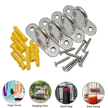 

Stainless Steel Ceiling Hook Daily Hook U-shaped Ring Hook Home Hanger Hanging Pan Fixed Yoga Hammock