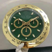 Luxus Metall Uhr Form Wanduhr mit Kalender mit Datum Wand Uhren Slient Sweep Uhr