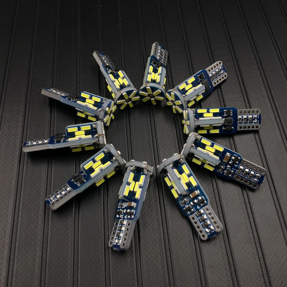 10 шт. автомобильный T10 30SMD ксеноновый белый Canbus без ошибок боковой светильник светодиодный 4014 194 168 интерьерный светильник парковочные огни W5W DC 12V