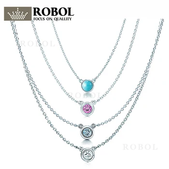 

High Quality 1:1 TTFF 925 Sterling Silver Gemstone Necklace Jewerly Original Design Model Exquisite Craftsmanship.