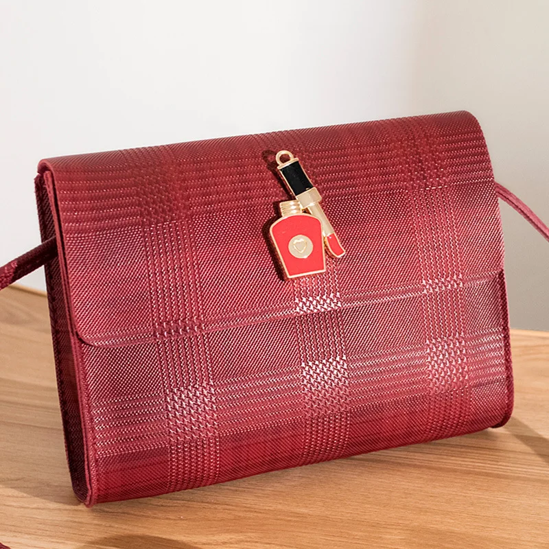 

Women's Korean-style Plaid Shoulder Square Sling Bag 2019 Autumn And Winter New Products Women's Shoulder Carrying Purse
