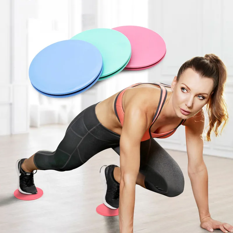 Core Gliding Discs Slider Disc Exercise Sliding Plate Bums Yoga Gym Training 2PC 
