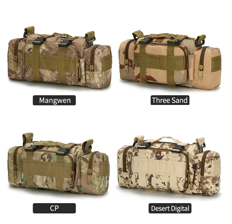 Камуфляжные дорожные сумки EDC тактический слинг посылка 3 P военный Molle тактический пакет водонепроницаемый Кошелек Оксфорд карманы