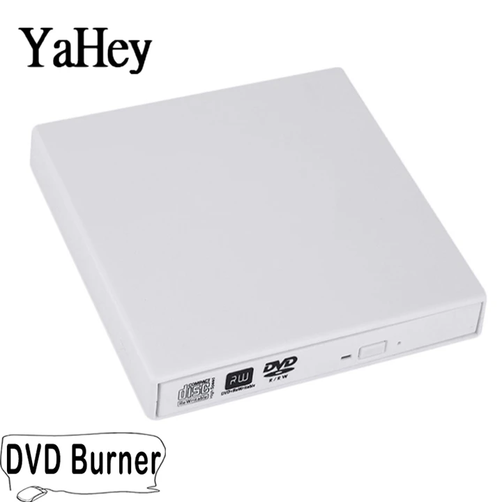 YAHEY USB 2,0 Внешний DVD привод проигрыватель дисков DVD-RW горелки оптический CD/DVD приводы писатель рекордер портативный для портативных ПК Windows