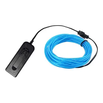 

1pc 3M Flexible EL Wire Tube Rope Battery Powered Flexible Neon Light Car Party Wedding Decoration With Controller