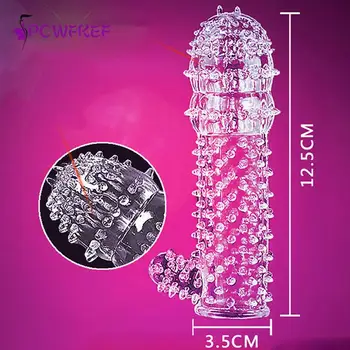 5 Pcs Silicone Penis Case Covers Lengthen Delay Sex Products Finger Cock Ring Set Adult Sex Condoms For Men Longer Lasting 6