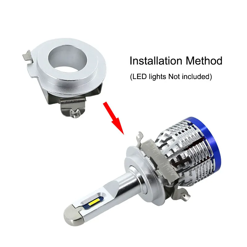 H7 LED Headlight Bulbs Adapters Holders Retainers For Mercedes C E ML CLK GLA GL