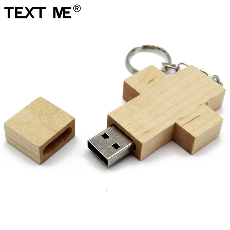 TEXT ME клен орех Дерево крест стиль usb флэш-накопитель ручка привода 4 ГБ 8 ГБ 16 ГБ 32 ГБ 64 ГБ usb2.0 флешка