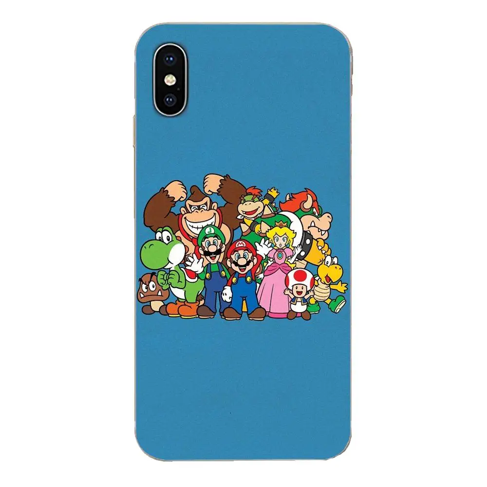 Для Apple iPhone 11 Pro X XS Max XR 4 4S 5 5C 5S SE 6 6S 7 8 Plus TPU Quinn телефон смешной Супер Марио Bros грибы - Цвет: as picture
