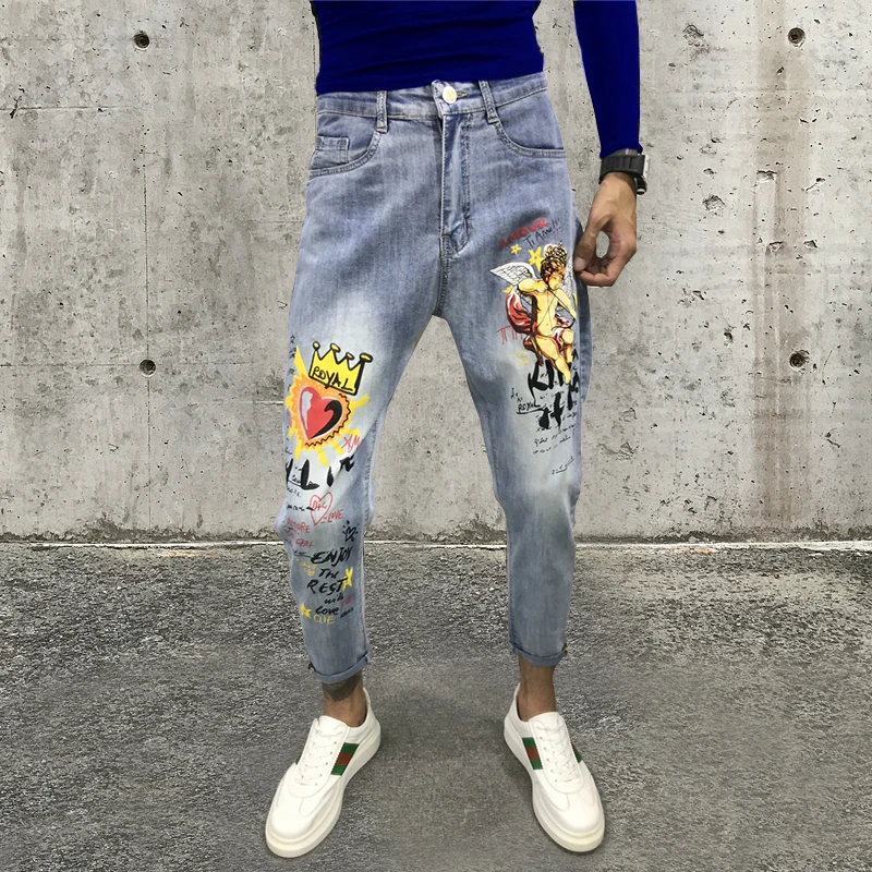 new printed jeans