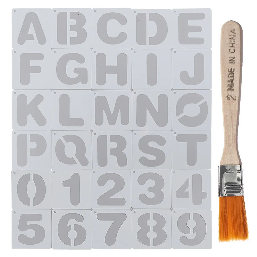 

38Pcs/Set Reusable Plastic Painting Stencils For Learning Scrapbooking And DIY Crafts Alphabet And Number Stencils Set DIY Craft