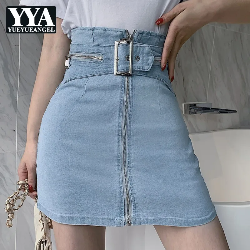 Джинсовая Мини Юбка Для Женщин летняя новая синяя облегающая повседневная юбка с