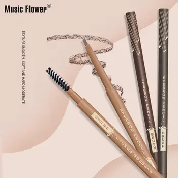 

Music Flower Eyebrow Pencil Double Head Triangle Brush Tint Cosmetics Waterproof Long Lasting Natural Painted Eyes Makeup TSFH