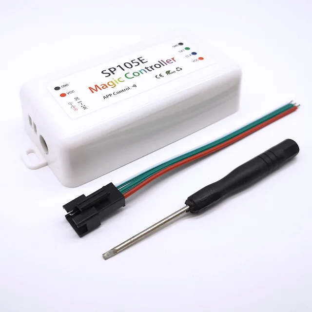 50 100 светодиодный s/string WS2812B предварительно припаянные пиксели RGB светодиодный модуль Плата радиатора узлы с Bluetooth музыкальным контроллером адаптер питания - Испускаемый цвет: SP105E Bluetooth