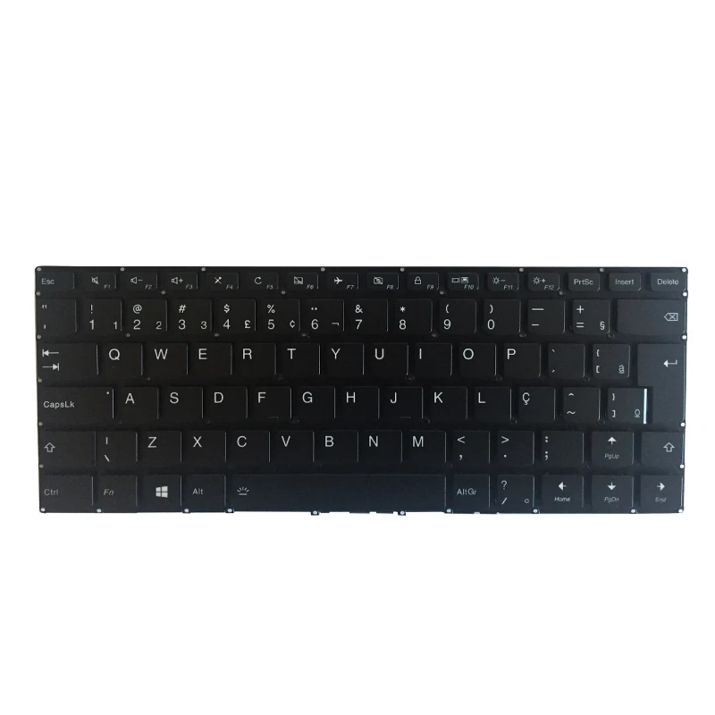 Teclado do Portátil do Brasil br para Lenovo Novo Yoga 710-15ikb 710-15isk Backlight Preto - 710-14ikb 710-14isk - Imagem 2