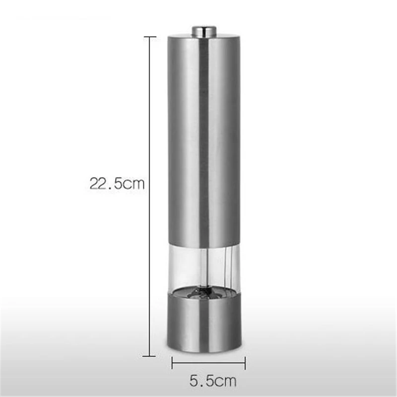 Electric Salt and Pepper Grinder Mill Stainless Steel Pepper Spices Mill Cutter Kitchen Seasoning Tools Accessories for Cooking