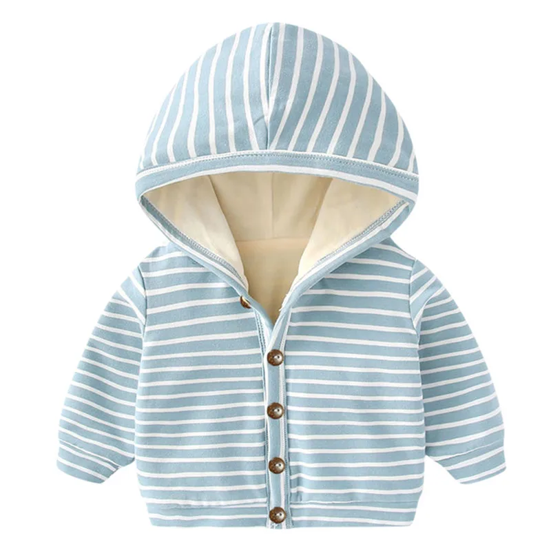 Детская куртка для маленьких мальчиков и девочек; зимнее ветрозащитное пальто в полоску с капюшоном и длинными рукавами; Верхняя одежда;#4O09