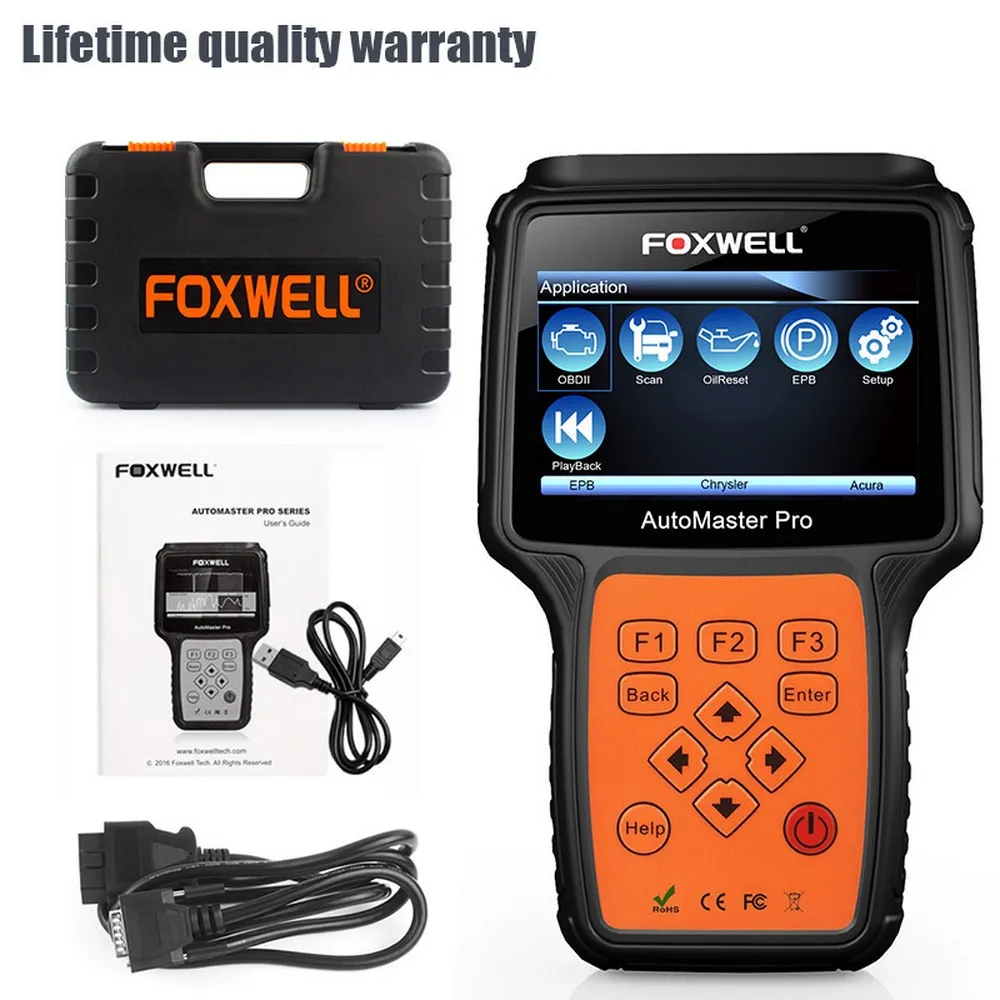 

FOXWELL NT650 OBD2 Automotive Scanner ABS Airbag SAS DPF EPB Oil Reset Code Reader Professional Car Diagnostic Tool OBD2 Scanner