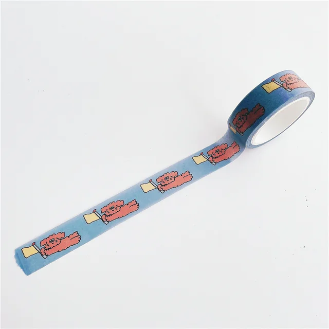 15mm*5M English hand drawn style Washi Tape Masking Tape Kawaii Decorative Adhesive Tape Sticker Scrapbooking Diary Stationery 1Pc C