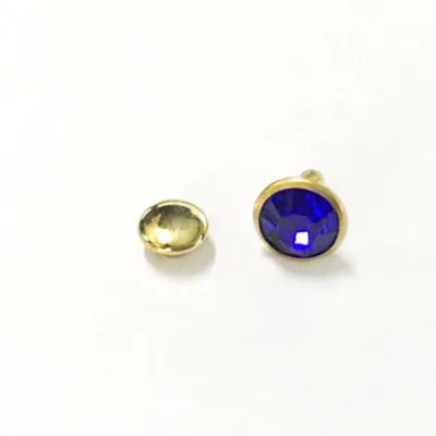 100 шт./компл. многоцветные Стразы Кристальные заклепки DIY сумка для одежды кожа ремесла украшение швейная стеклянная дрель Пришивание пуговицы - Цвет: 4 dark blue