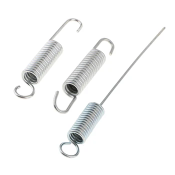 

3Pcs Kick Stand Tension Coil Spring Silver for Motorcycle Motorbike