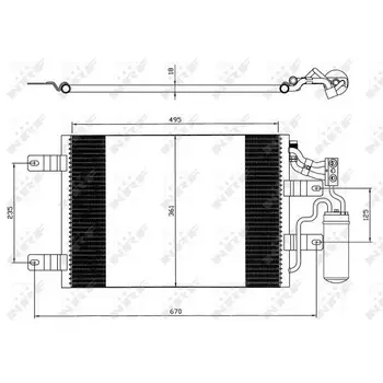 

Air conditioner radiator Opel Meriva 1.6 T/1.3CDTi/1.7CDTi 03 NRF 35