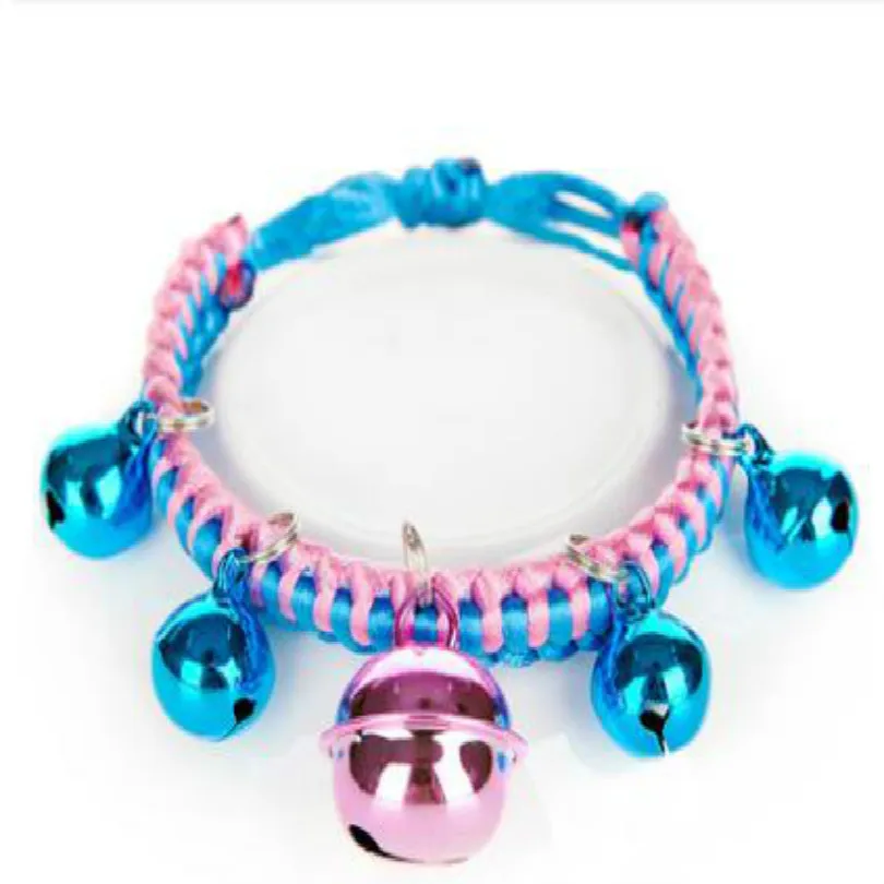 length can be adjusted British style cat necklace cat Colorful Balls cats accessories pet adjustable bowtie+ Wind chimes