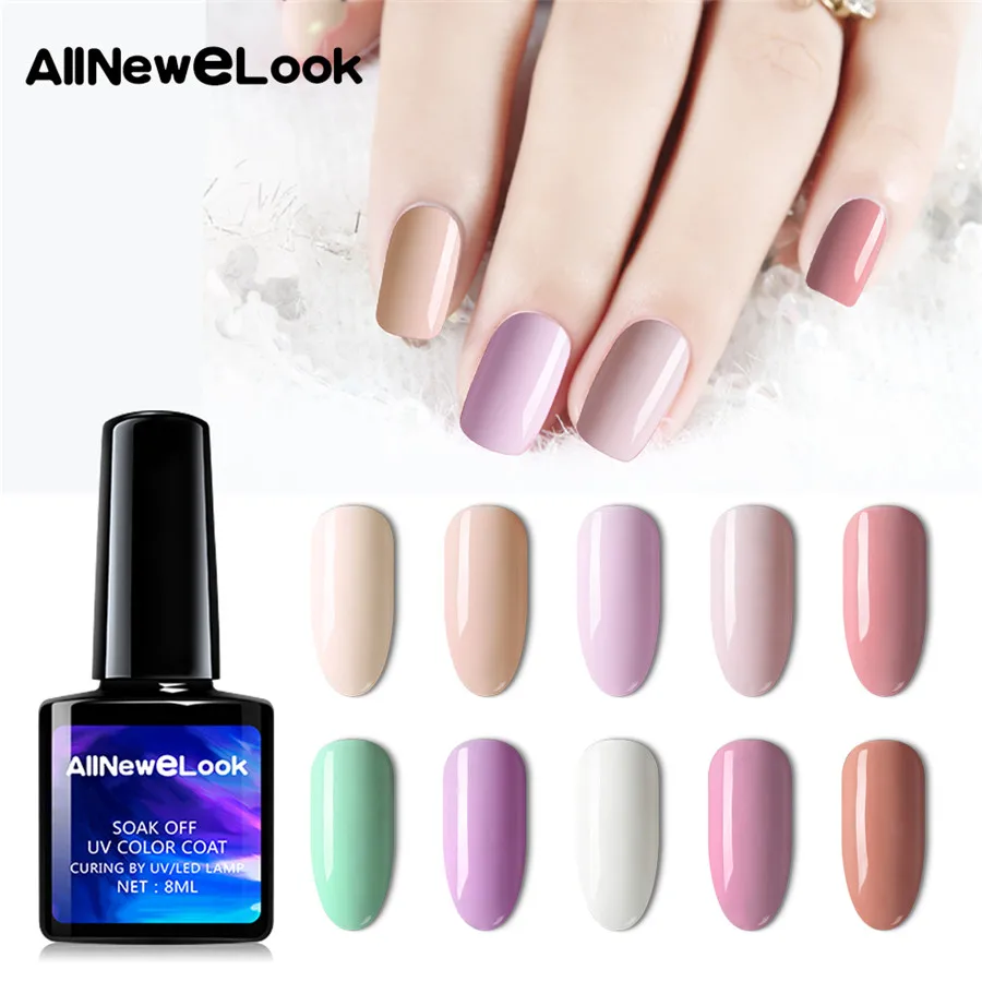 AllNeweLook Gel Polish Nude Set UV Vernis Semi Permanent Primer Jelly Varnish Nail Art Manicure Lak Gelishpolish | Красота и здоровье