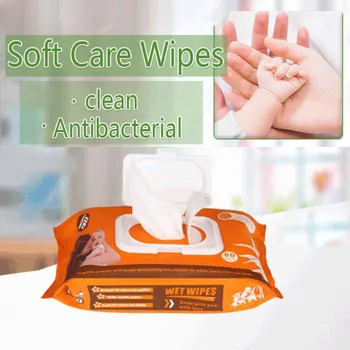 

2020 Wet Wipes Women Baby Antibacterial Wet Wipe Tissue Clean Hand 80 Wet Wipes Per Pack Woven Wipes Outdoor Car Wipes Pad
