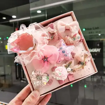 

Girls Hair Clip Set Cute Princess Crown Bow Hairpin Children Hair Accessory Q81A