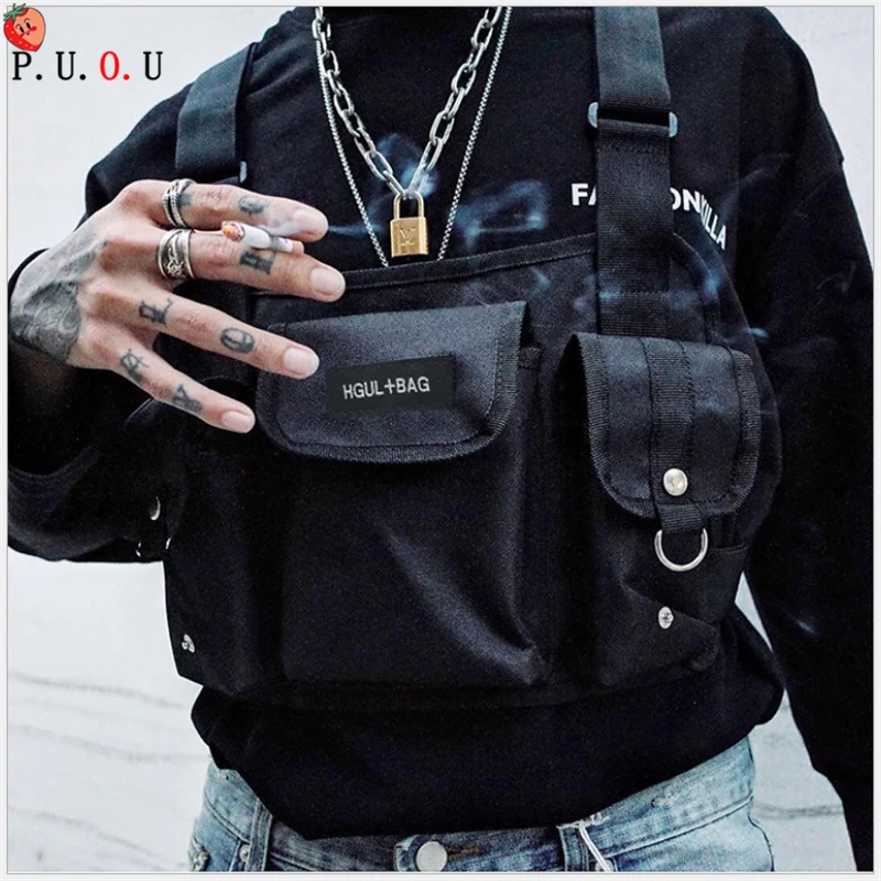 

Female Hip-hop Tactics Backpack Men's Bag Women's Casual Solid Bagpack Multifunction Bags Anti-theft Waterproof Travel Backpacks