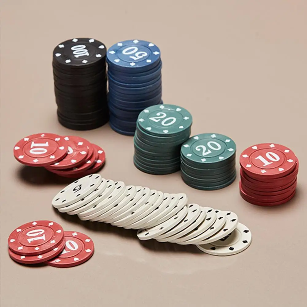100 шт Техасский покерный чип Счетный бинго набор монет казино развлекательные аксессуары для карт аксессуары для настольной игры