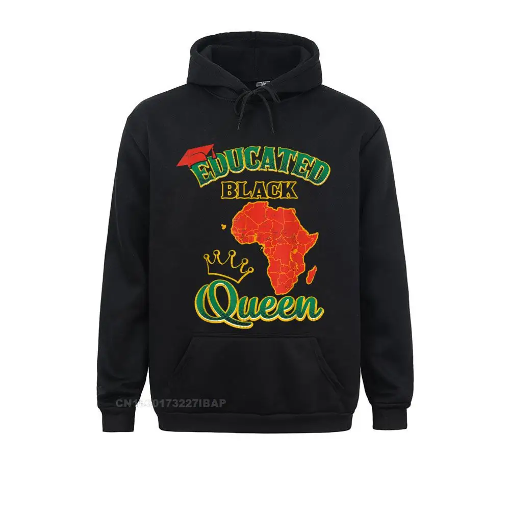 

Educated Black Queen African American Pride Shirt For Women Hoodies Fashionable Hoods 2021 New Fashion Kawaii Sweatshirts