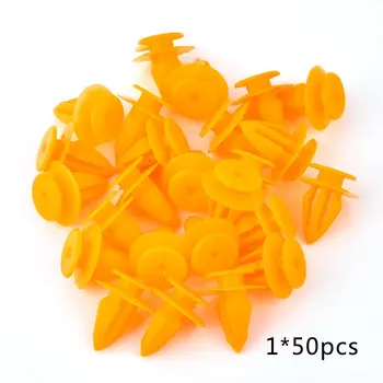 

50pcs 600 Yellow Plastic Car Interior Trim Card Panel Fixed Clamp Vehicle Door Bumper Fastener Buckle for Ford Carnival Fawkes