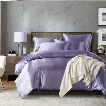 

Luxury Bed Linen Set Comforter Bedding Sets Silk Black White Duvet Cover Linens and Pillowcase for Queen King Size Bedclothes