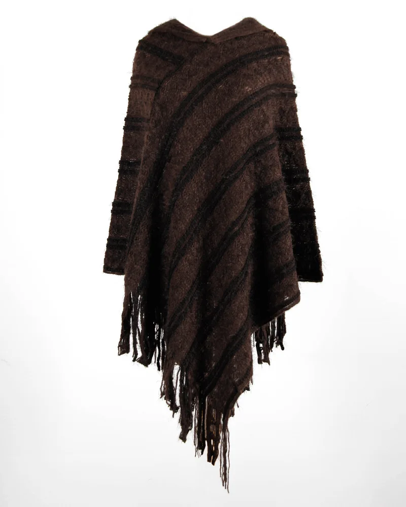 Savabie/ женские свитера и пуловеры, винтажный свитер Харадзюку, пальто с круглым вырезом и бахромой, мягкая тонкая уличная женская накидка